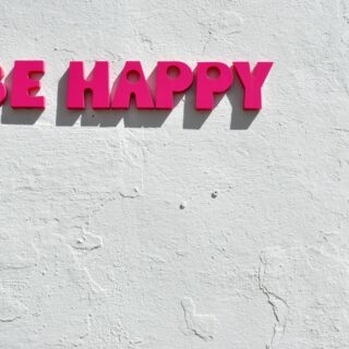 red be happy wall decor